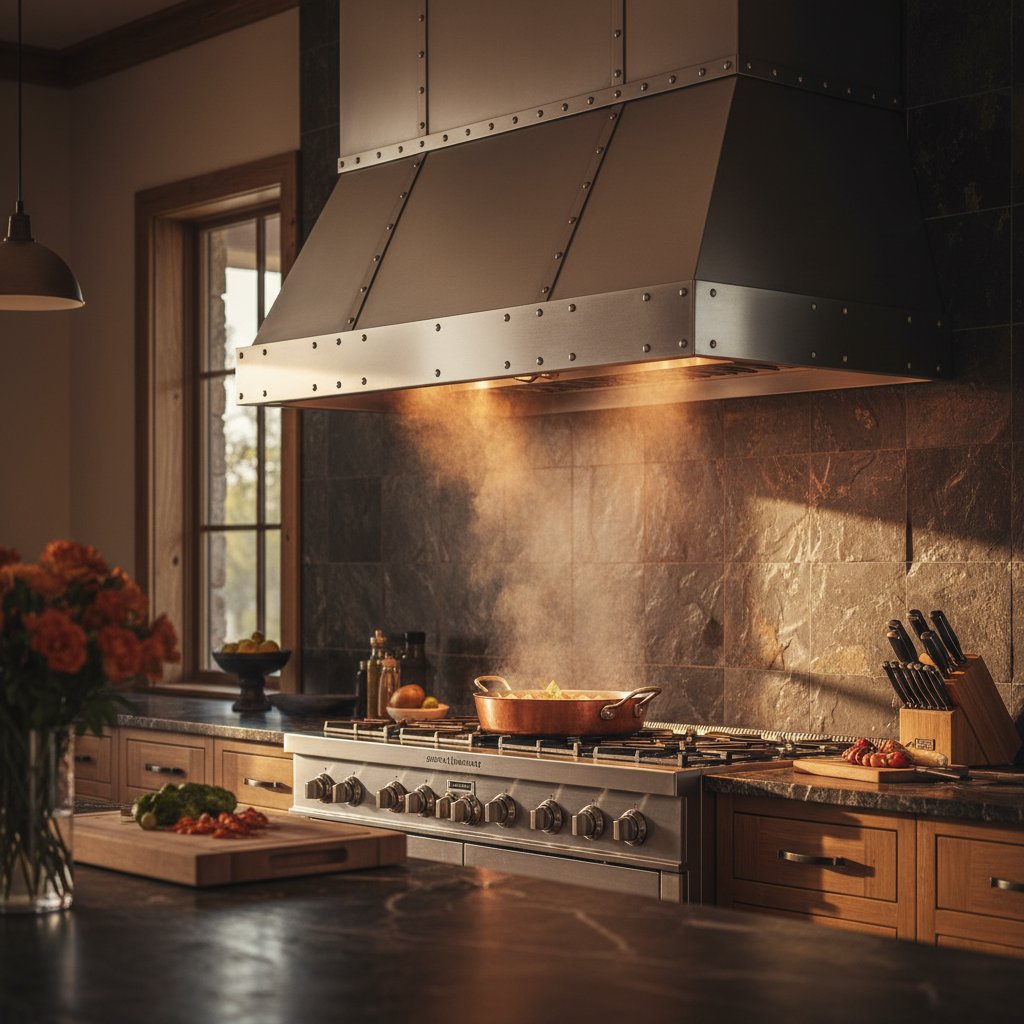Wolf ventilation hood in modern kitchen